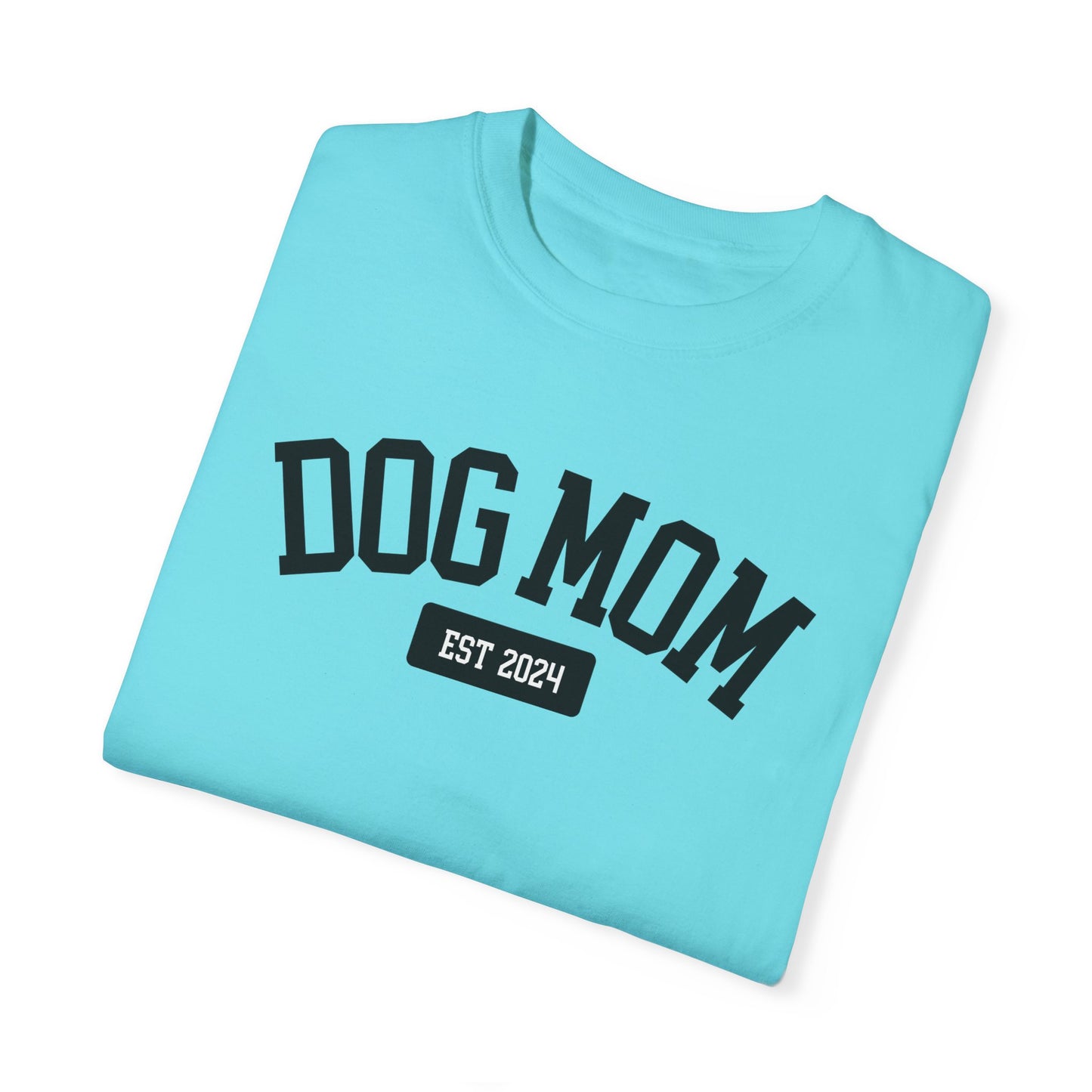 Personalized Dog Mom Varsity Style Unisex Garment-Dyed T-shirt