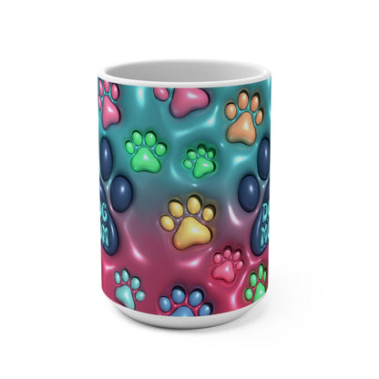 Dog Mom PawPrint Mug 15oz