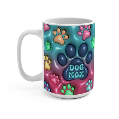 Dog Mom PawPrint Mug 15oz