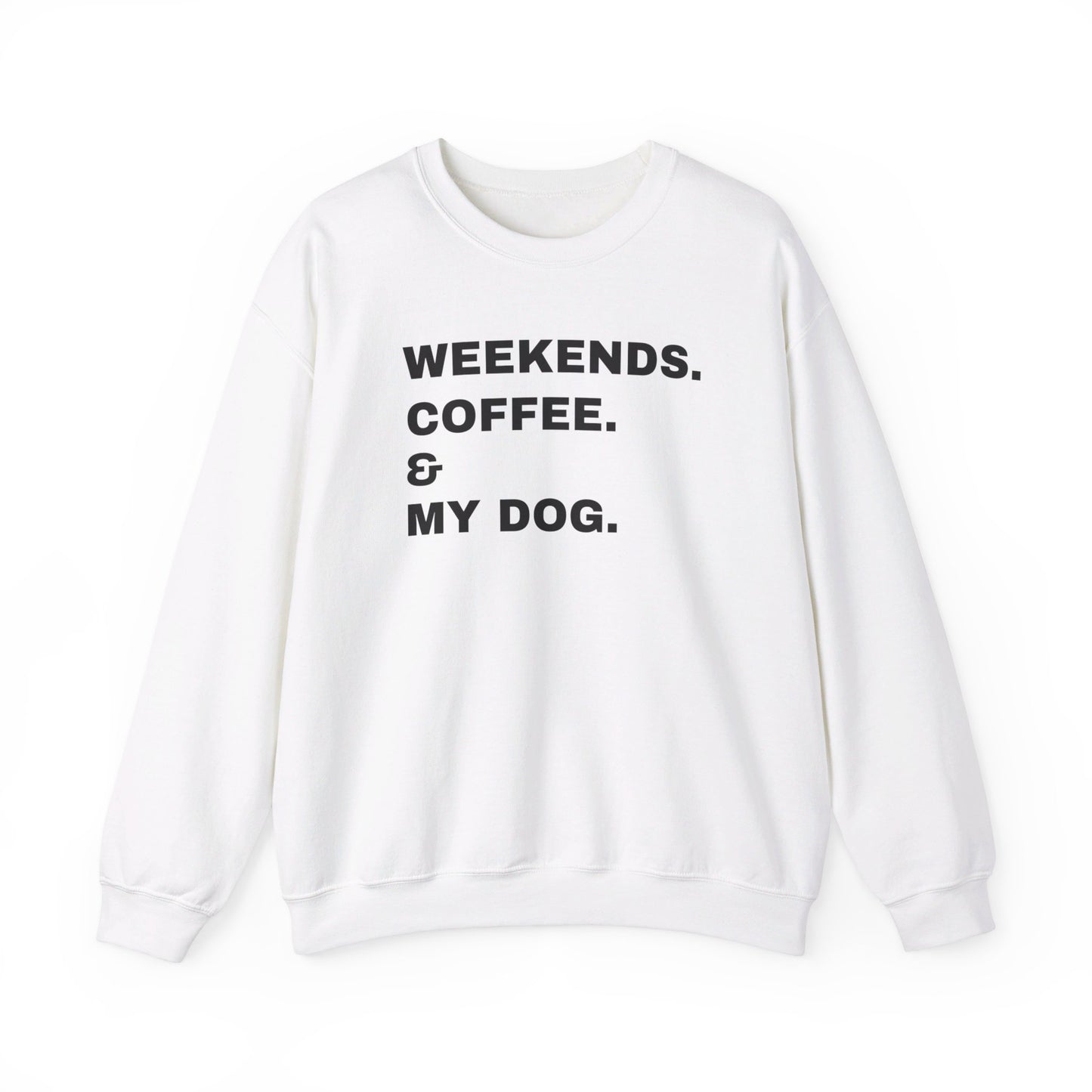 Weekends Coffee & My Dog Unisex Heavy Blend™ Crewneck Sweatshirt