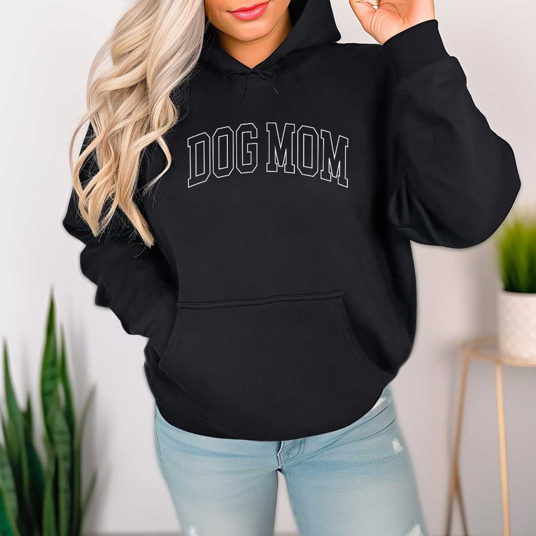 Dog Mom Varsity Unisex Hoodie