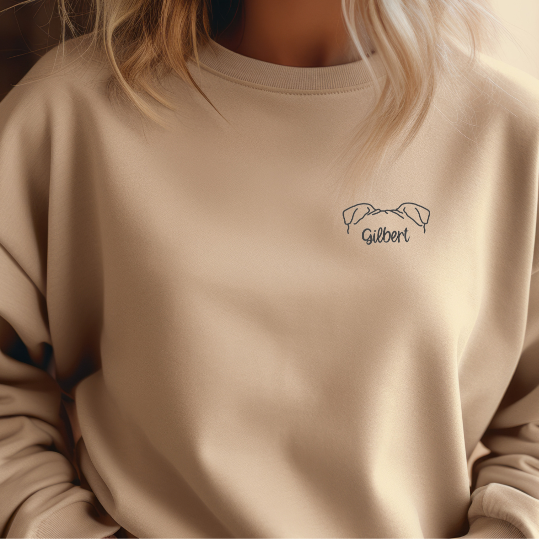 Custom Dog Ears Outline Sweatshirt