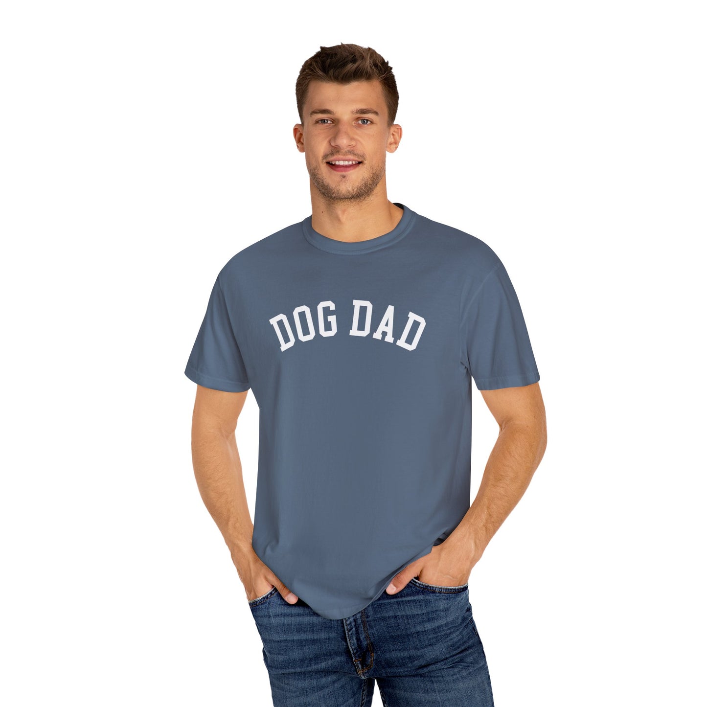 Dog Dad Varsity Lettering  Unisex Garment-Dyed T-shirt