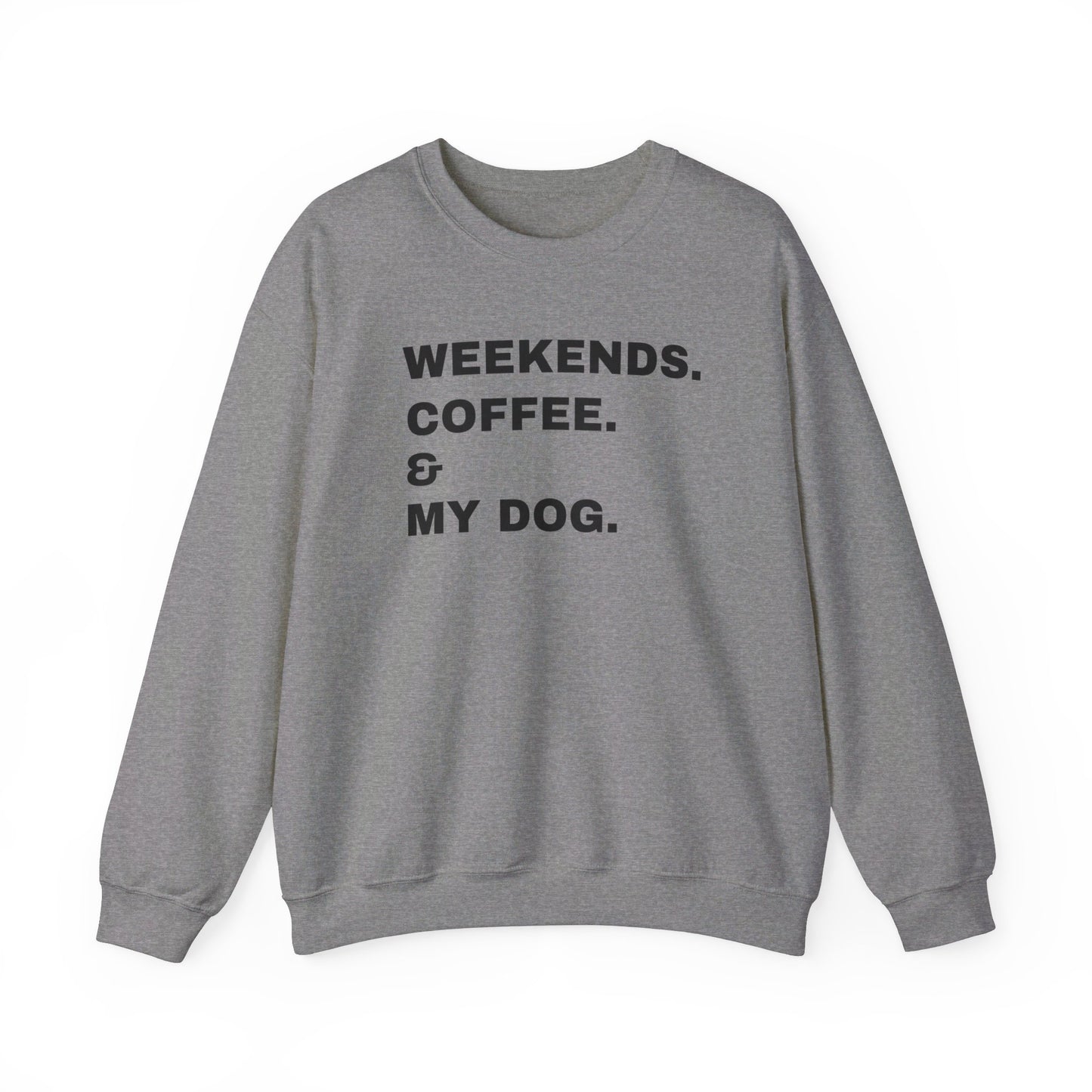 Weekends Coffee & My Dog Unisex Heavy Blend™ Crewneck Sweatshirt