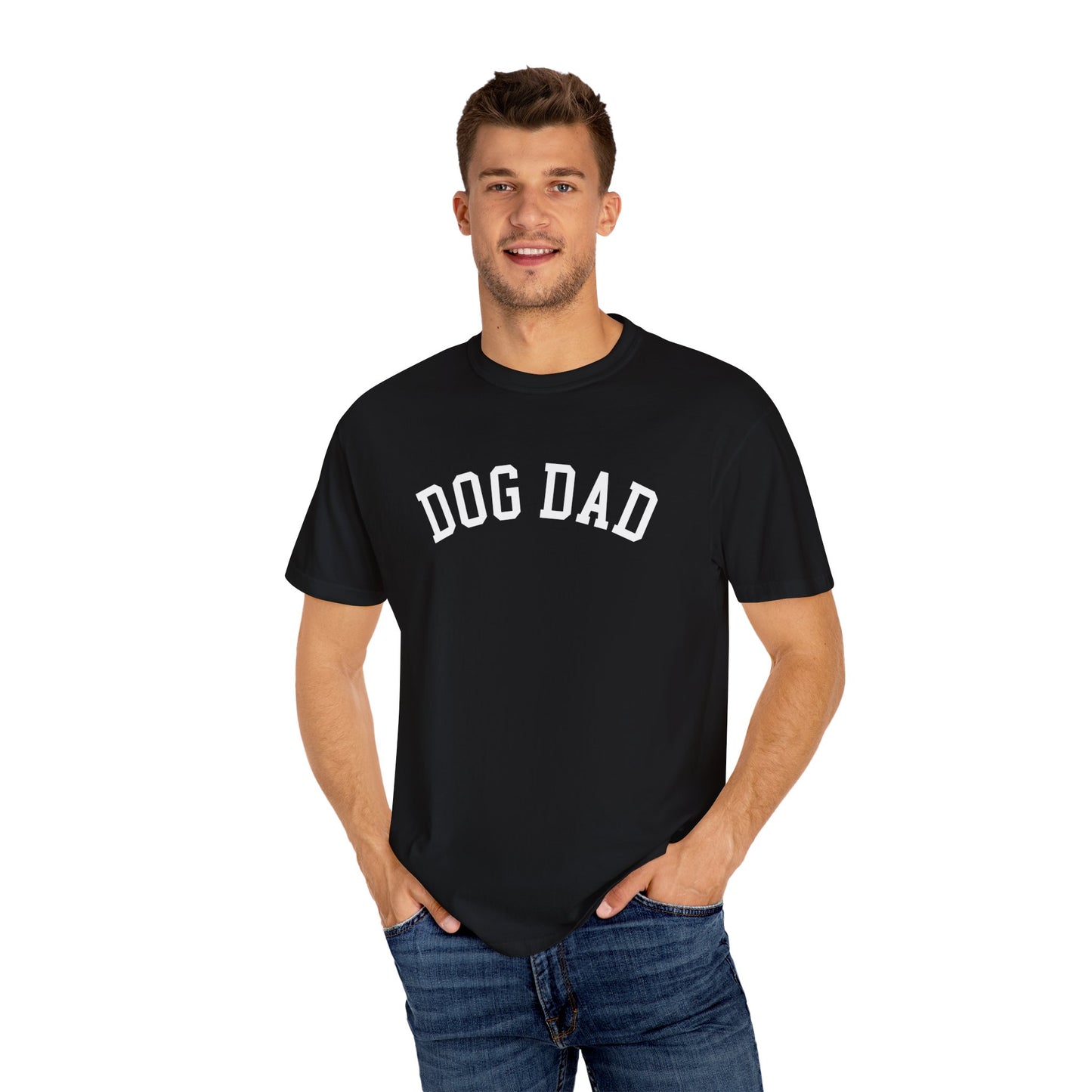 Dog Dad Varsity Lettering  Unisex Garment-Dyed T-shirt