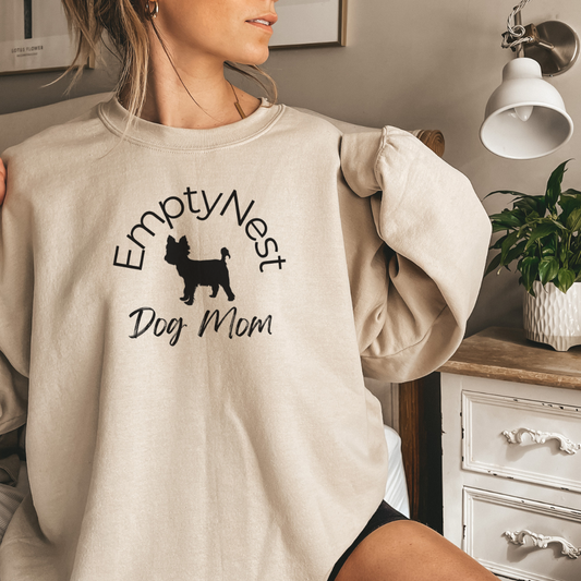 Empty Nest Dog Mom Customized Breed Silhouette Unisex Heavy Blend™ Crewneck Sweatshirt