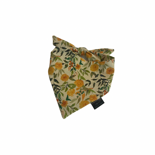 Orange Flowers Dog Bandana